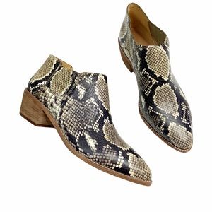 Madewell Sonia Low Leather Snakeskin Chelsea Boot